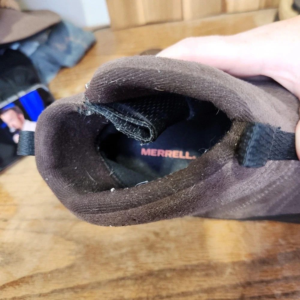 Merrell Thermo Snowdrift Zip Mid Shell Boots Mens 13 Brown Waterproof Winter